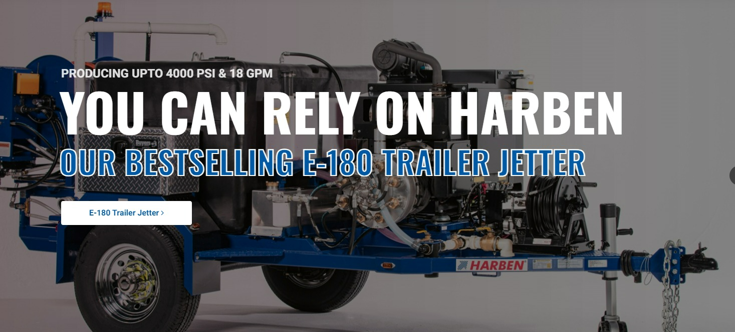 Harben Trailer Jetters  High-Pressure Water Jetting Equipment By Haaker  Equipment Company - Haaker Equipment Company